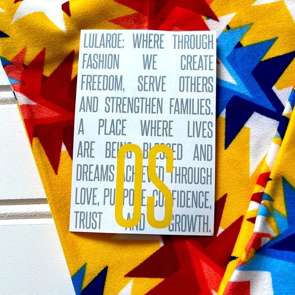 LuLaRoe Leggings One Size Summer NWT - Picture 3 of 3